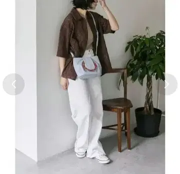 새상품 [ ear PAPILLONNER ] 서클 수지 숄더백 스카이블루