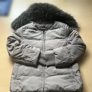 그레이 퍼 포함 다운 자켓 사이즈 32