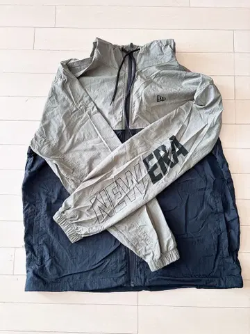 NEW ERA 나일론 자켓 XL 카키/블랙