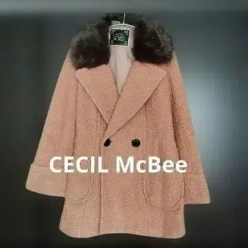 CECILMcBee 퍼 코트 오렌지 컬러