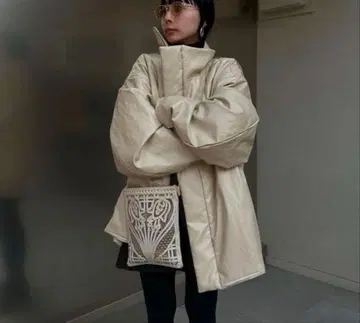 Ameri PASTING LIKE FAKE LEATHER JACKET