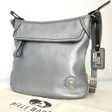 PELLE BORSA 숄더백 실버 가죽