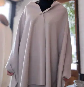 미사용 새상품급! habille(아비에) 대형 스톨 아이스 그레이