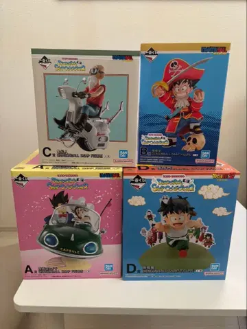 제일복권 드래곤볼 피규어 4체 세트 A상 B상 C상 D상 세트