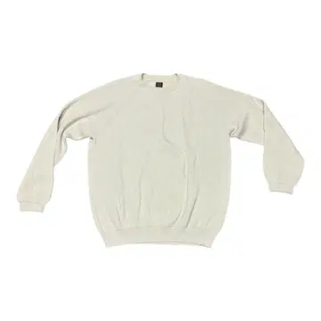 BATONIER 아이보리 크루넥 스웨터