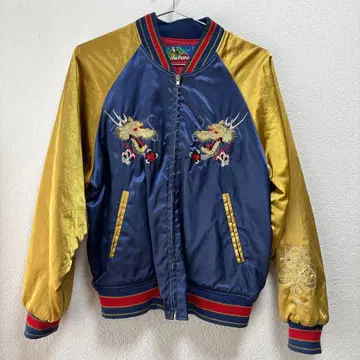 드래곤 자수 네이비 골드 스카잔