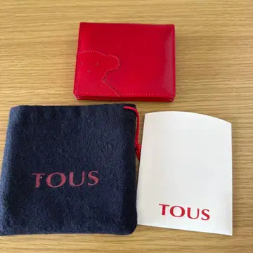 TOUS 가죽 코인 케이스 레드