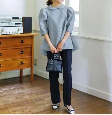 Bluelea 블루레아 자카드 블라우스 F 그레이