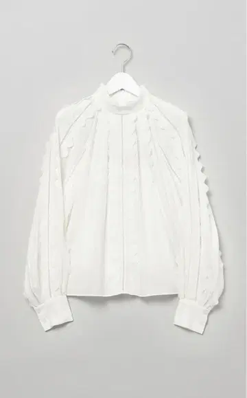 프레이 아이디 스캘럽 레이스 블라우스