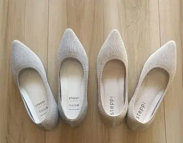 steppi 니트 펌프스 22.5 골드 라메, 실버 라메 2족 세트