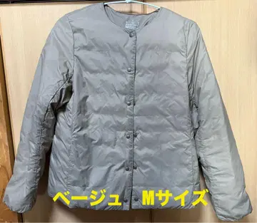 무인양품 포켓터블 다운 노카라 자켓 M 사이즈