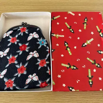 꽃과 나비 자수 가마구치 지갑