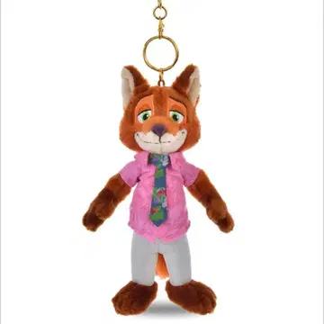 디즈니 스토어 주토피아 2 닉 봉제 인형 키체인