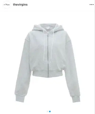 레어 새상품급 the virgins 크롭 후드티