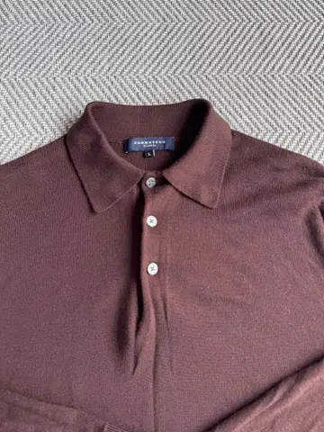 브라운 피케 셔츠 L 사이즈 니트