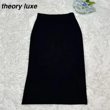 컨디션 최상 2024 띠어리 럭스 종아리 기장 스커트 블랙 니트 L