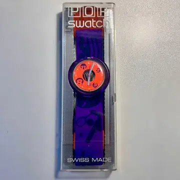 [ 90s 레어 ] POP SWATCH 팝스와치 오렌지 x 퍼플 시계