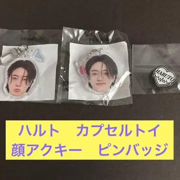 treasure 하루토 캡슐 토이 얼굴 아크릴 키링 핀 배지