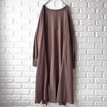 [ 두지엠 클라세 ] shake code V넥 롱 가디건 브라운