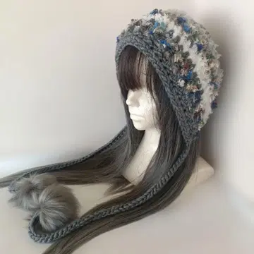 핸드메이드 보닛 손뜨개질 비니 고양이 귀 니트 모자 y2k 니트 모자