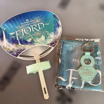 피요르드 러버 밴드 부채 키링 세트 냉감 타월