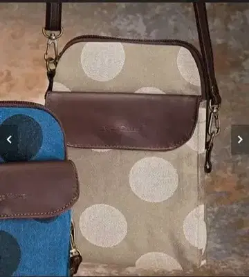 벨루나 <오카야마 데님> 스마트폰 포켓 부착 숄더 백 베이지