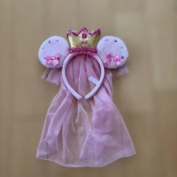 디즈니 카츄샤 미니 핑크 티아라&베일 포함