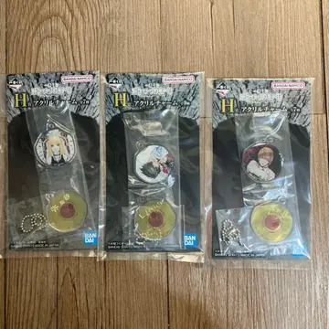 제일복권 데스노트 H상 아크릴 참 3종 세트 미사 엘 라이트