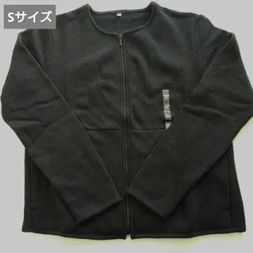 무인양품 니트 플리스 집업 가디건 블랙 속기모 S 사이즈