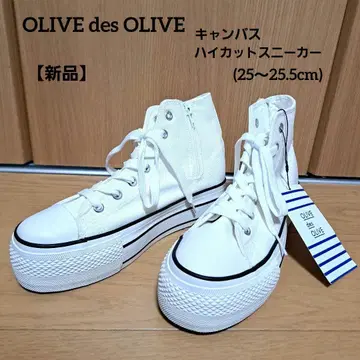 [ 새상품 ] OLIVE des OLIVE 스니커즈 하이컷 25.5cm