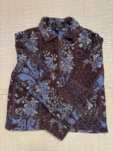 레트로 꽃무늬 집업 자켓