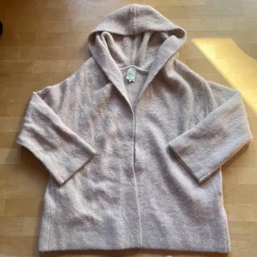 시빌라 후드 부착 가디건 베이지