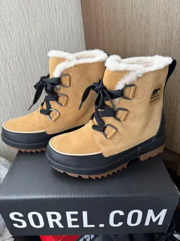 SOREL 방수 겨울용 부츠 베이지