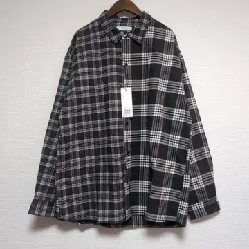 CIAOPANIC 블랙 계열 체크 플란넬 셔츠 L 사이즈