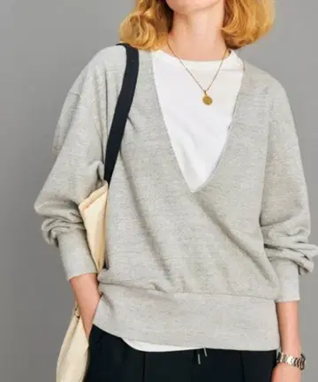 더 신즈 V넥 스웨트 그레이