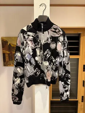 에스카다 스포츠 주얼리 패턴 코튼 니트 블루종 골프 카나 자매