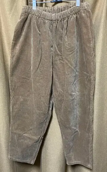 yuan wide wale corduroy tuck pants 베이지