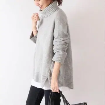 프레임워크 W/Ca 터틀 롱 풀오버 그레이