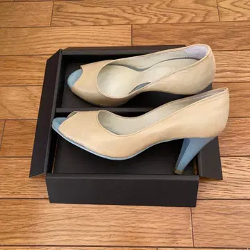 키타무라 오픈토 펌프스 베이지 22.5cm