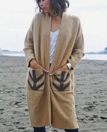 ALEXIA STAM 롱 가디건 베이지