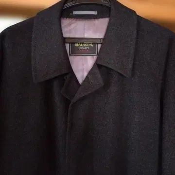 MADISON DIGNITY 스텐 칼라 캐시미어 코트 다크 그레이