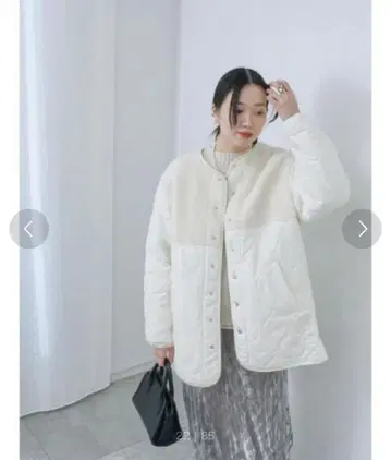 사만다 모스모스 블루 보아 퀼트 미사용 택 포함