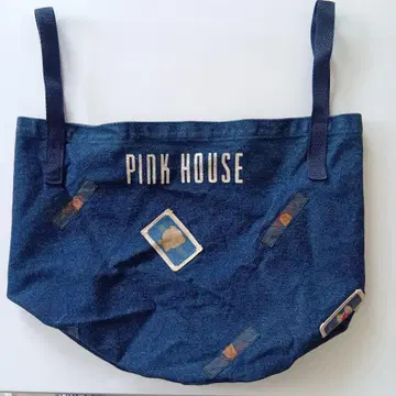 PINK HOUSE 데님 네이비 버킷백