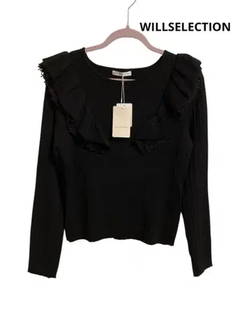 새상품 [ WILLSELECTION/윌셀렉션 ] 레이스프릴 니트