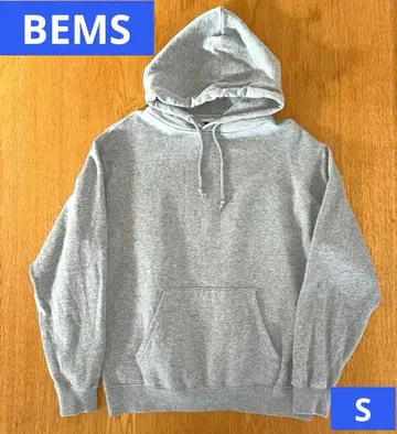 BEAMS 그레이 후드 부착 후드티