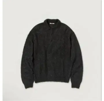 BRUSHED SUPER KID MOHAIR KNIT POLO 3