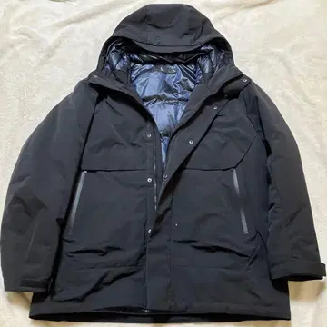 UNIQLO +J/하이브리드 오버사이즈 다운 파카 블랙 XL