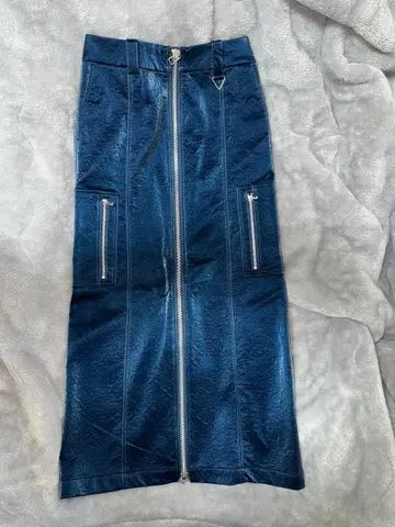 SELENAHELIOS Vegan Leather Zipper Skirt