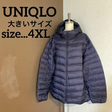 UNIQLO 유니클로 빅 사이즈 다운 자켓 후드 4XL 네이비