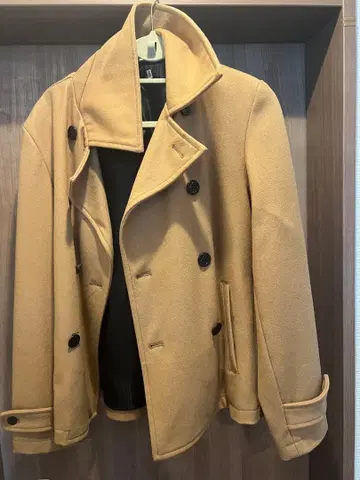 Apply 베이지 피코트 울 혼방